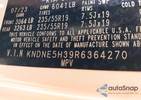 2024 Kia Carnival Mpv Sx Prestige from USA, damaged, VIN KNDNE5H39R6364270